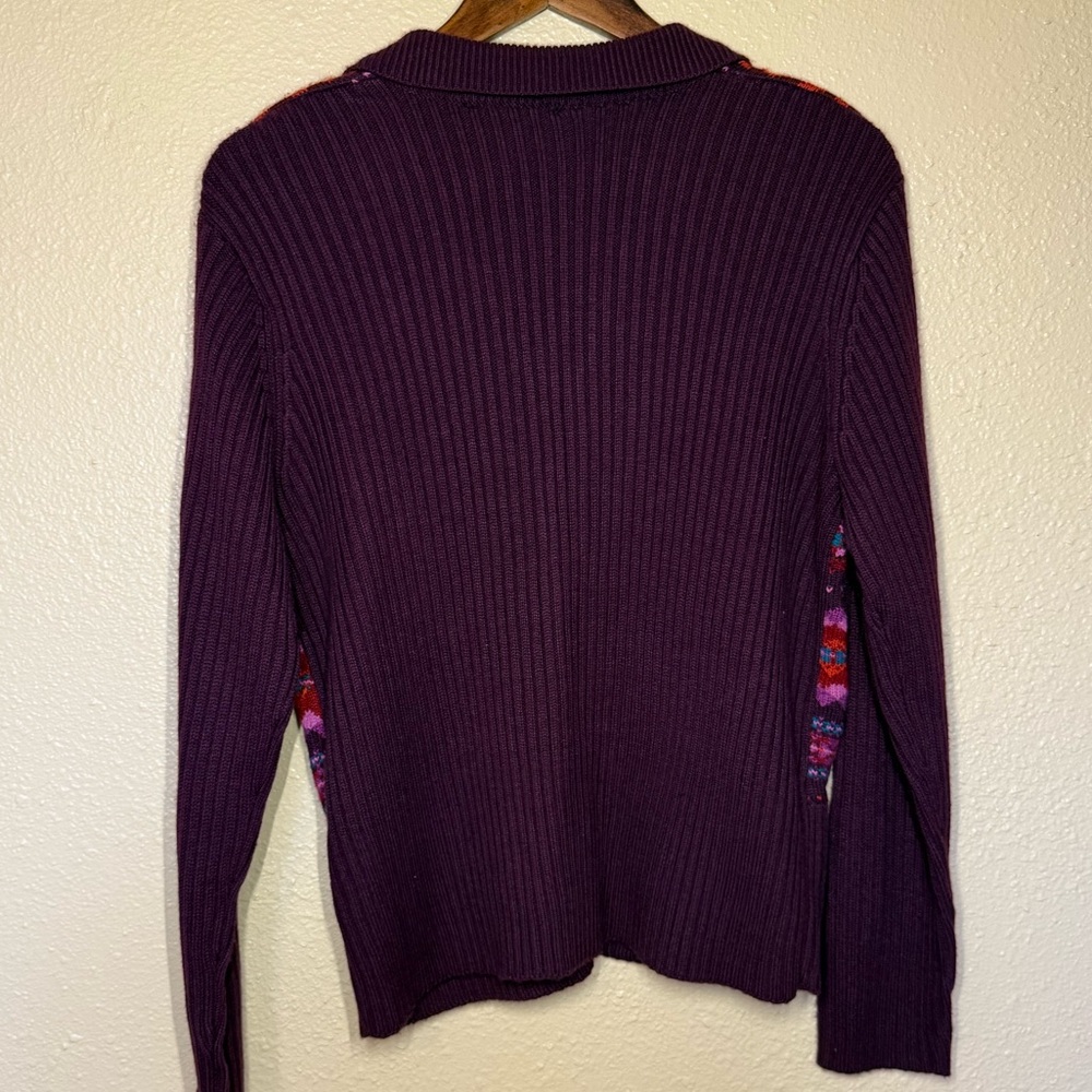 Norton Mcnaughton Multicolor Patterned Cardigan - image 5